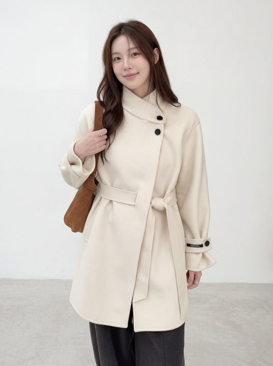 雙面呢中長款大衣外套