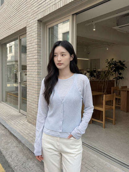 疊穿小衫+吊帶針織馬甲套裝