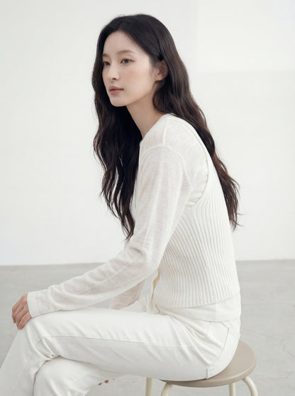 疊穿小衫+吊帶針織馬甲套裝