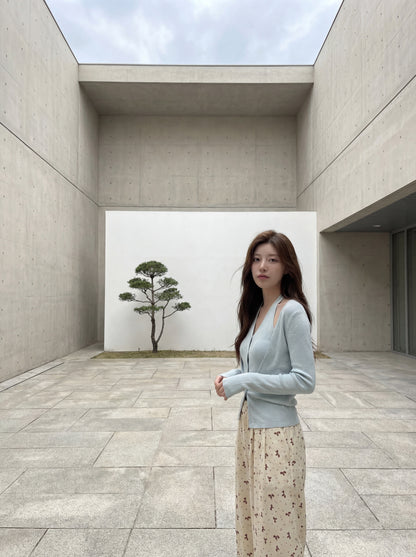 小精致假兩件背心針織小衫