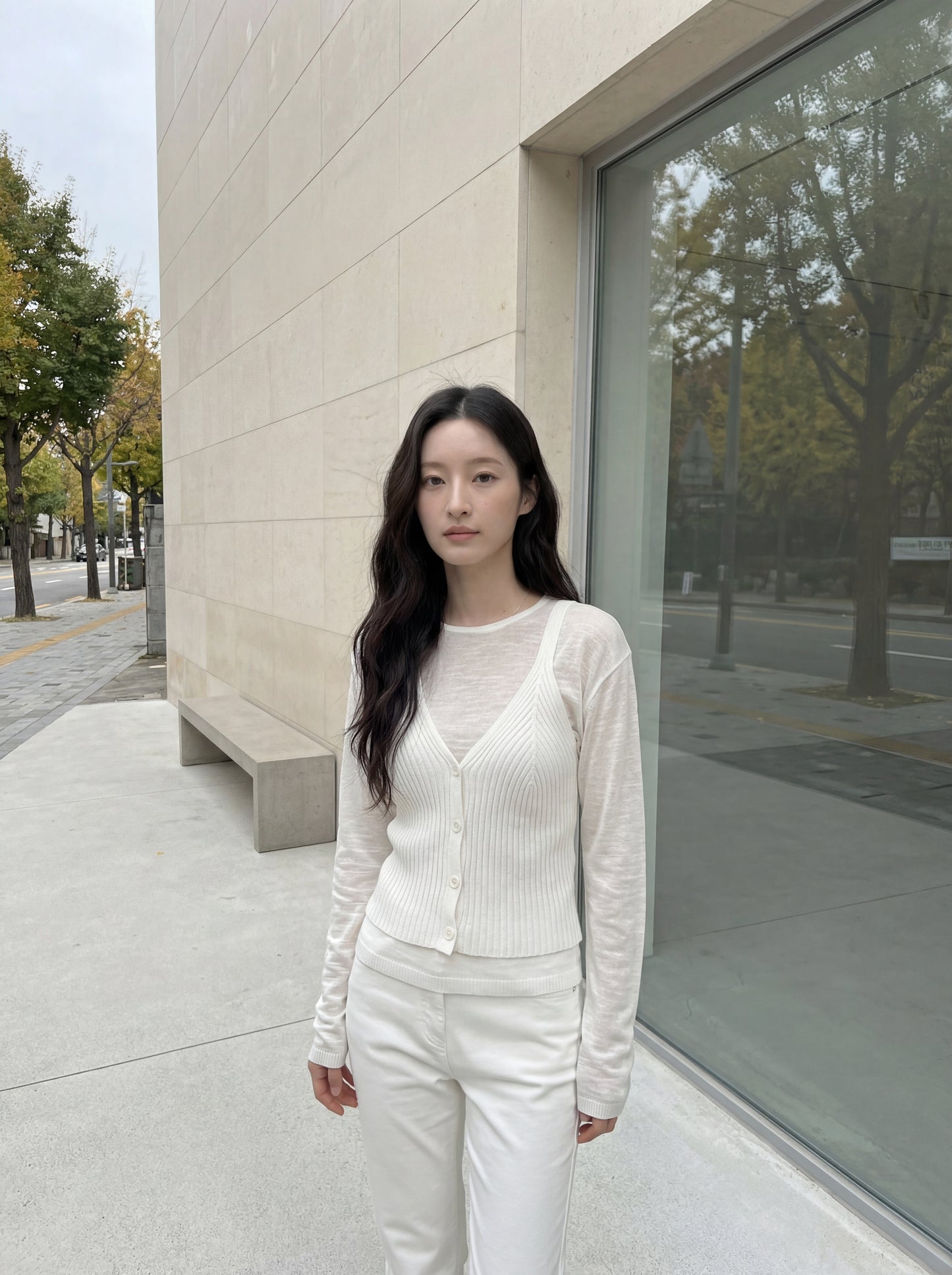 疊穿小衫+吊帶針織馬甲套裝