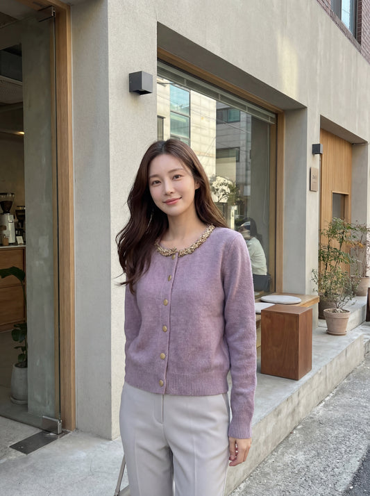 亮絲重工立體編織毛衣