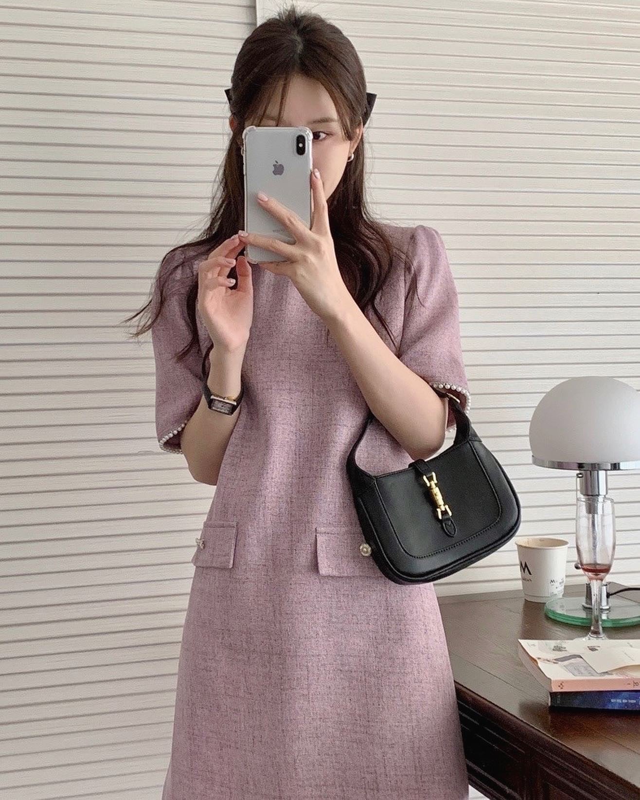 珍珠復古連身裙