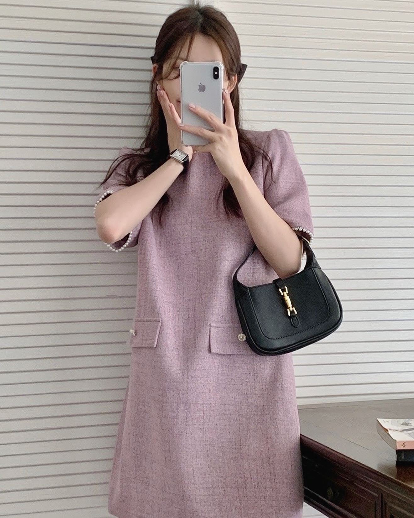 珍珠復古連身裙