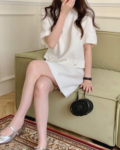 珍珠復古連身裙