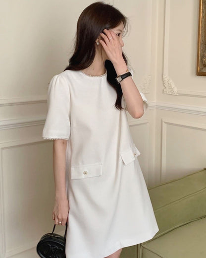 珍珠復古連身裙